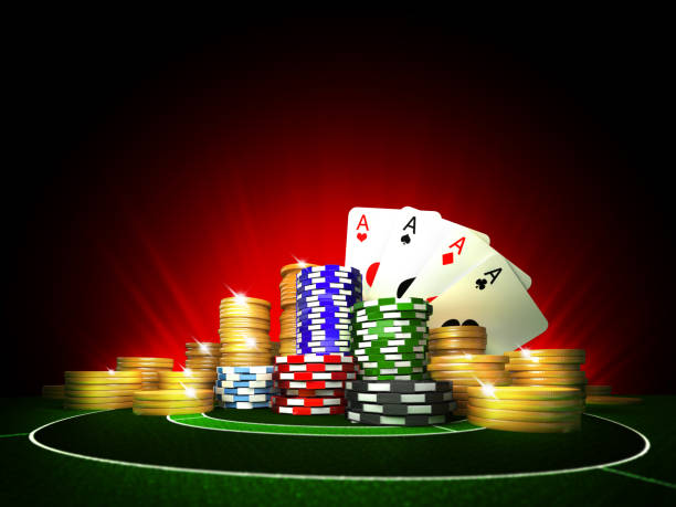 Mobile casino background. Poker online application concept. Bookmaker's website interface template. Gambling app design.
