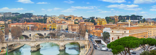 istock Vittorio Emanuele famous bridge in Rome, Italy 1140067808