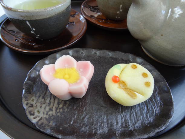 istock sakura and butterfly Japanese sweets 1140070054