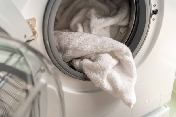 istock A close up of a washing machine. 1140070236