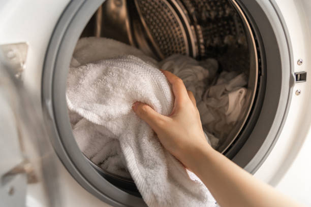 istock A close up of a washing machine. 1140070282