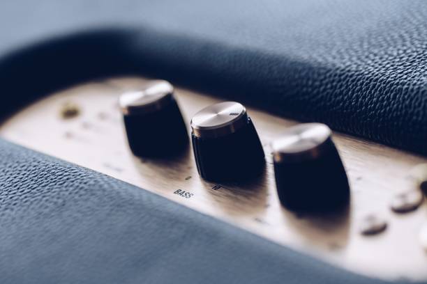 istock Bass control knob on music amplifier 1140071965