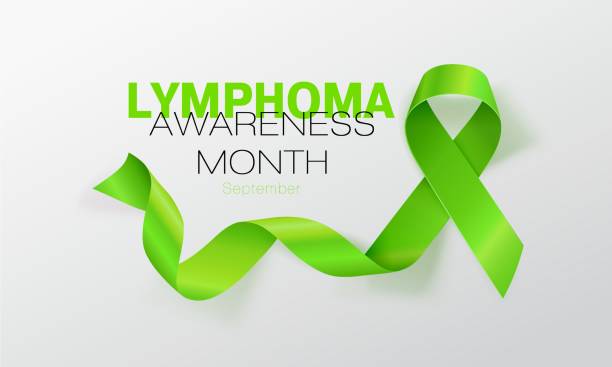 istock Lymphoma Awareness Calligraphy Poster Design. Realistic Lime Green Ribbon. September is Cancer Awareness Month. Vector 1140072003