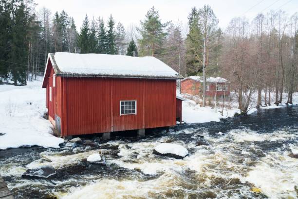 istock Dam and threshold on the river Jokelanjoki, Kouvola, Finland 1140072610