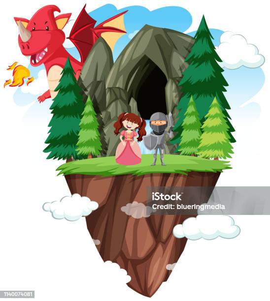 An Isolated Fantasy World Stock Illustration - Download Image Now - Adult, Art, Cartoon