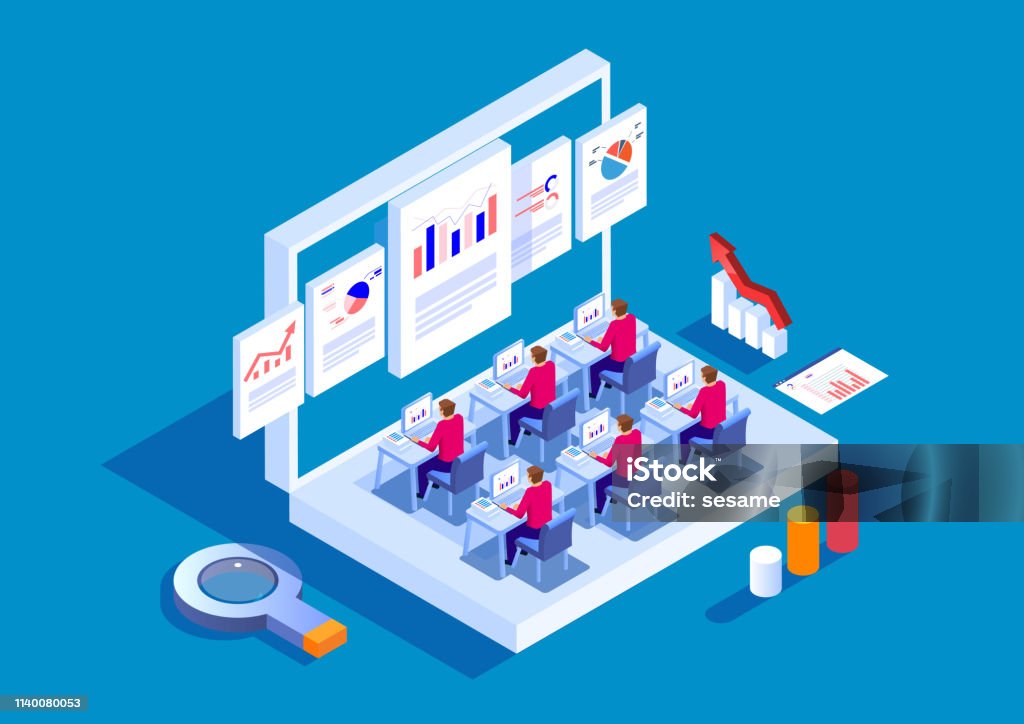 Trainy Business Finance Learning And Online Training Stock Illustration ...