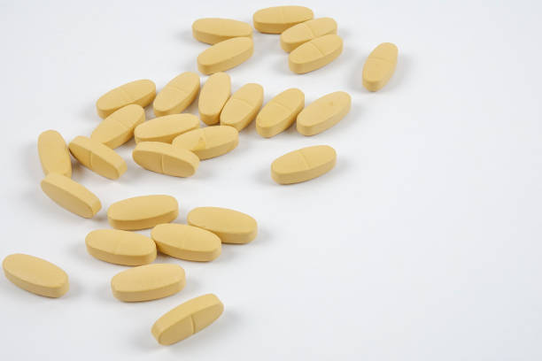 istock Close-Up Of Medicines Over White Background 1140081157