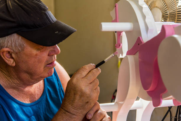 istock Painting a wooden horse recently handmade 1140085640