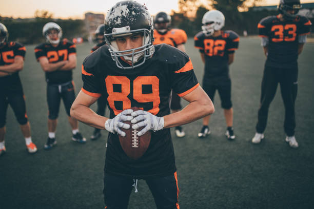 istock Football players on training 1140089908