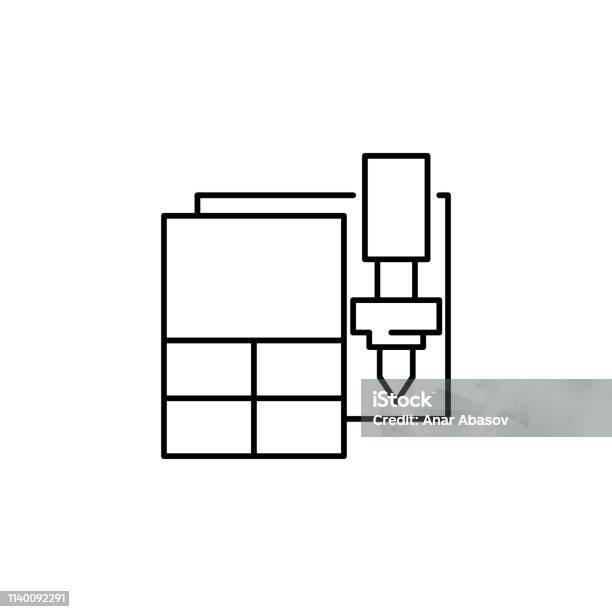 Prototype Icon Element Of Laser Application In Production For Mobile Concept And Web Apps Illustration Thin Line Icon For Website Design And Development App Development Stock Illustration - Download Image Now