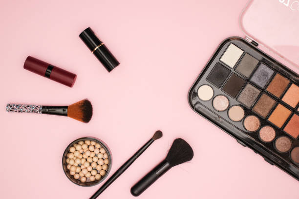 istock Make up and cosmetics products on pink background 1140095917
