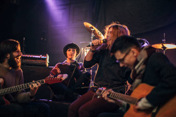 istock Band performing in nightclub 1140096826