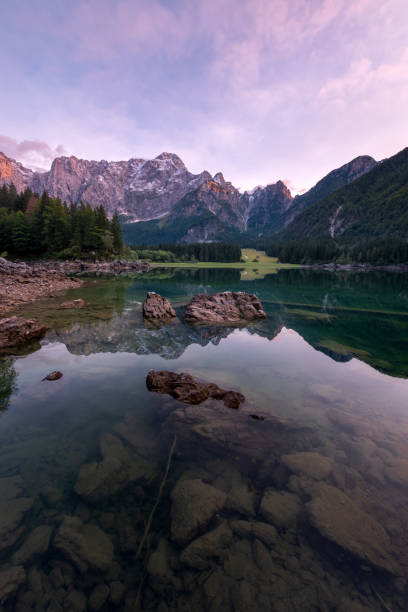 istock Fusine lake and Mangart 1140096979