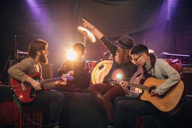istock Band having fun performing in nightclub 1140097284