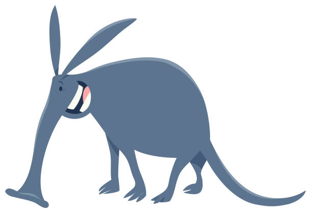 Funny Aardvark Cartoon Animal Character Stock Illustration - Download Image  Now - Aardvark, Cartoon, Illustration - iStock