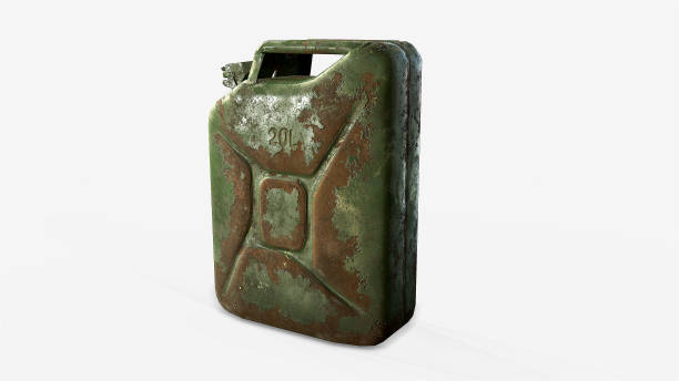 istock Aluminum jerry can for gasoline isolated on white background 1140101407