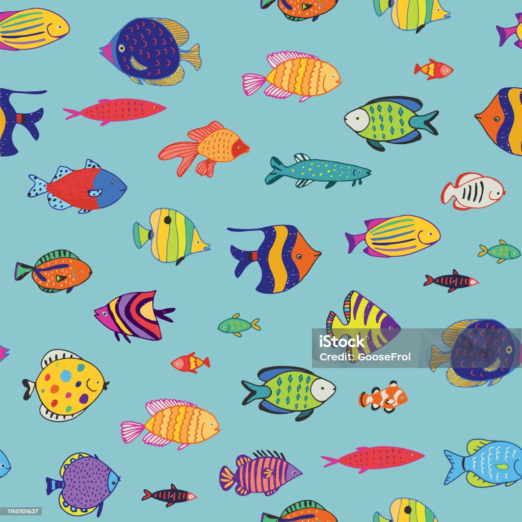 Fish Pattern Names Fish Pattern Stock Illustration - Download Image Now - Animal, Animal ...