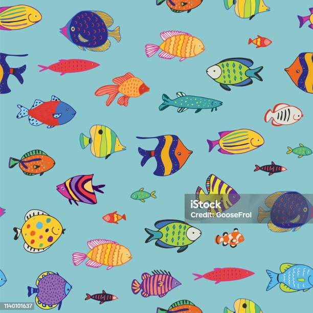 Fish Pattern Stock Fish Pattern Stock Illustration - Download Image Now - Animal, Animal ...