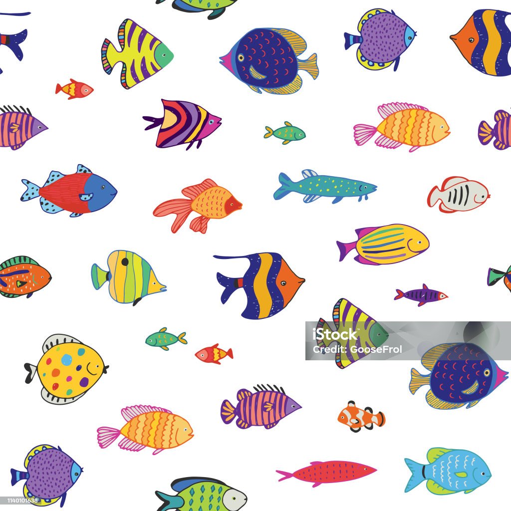 Fish Pattern Stock Fish Pattern Stock Illustration - Download Image Now - Animal, Animal ...