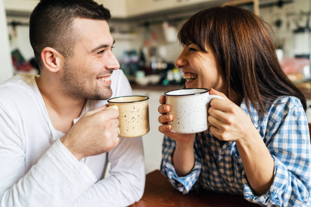 istock Happy morning couple 1140104462