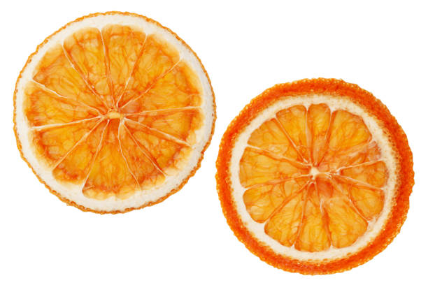 istock Dried slice of orange isolated on white background 1140109424