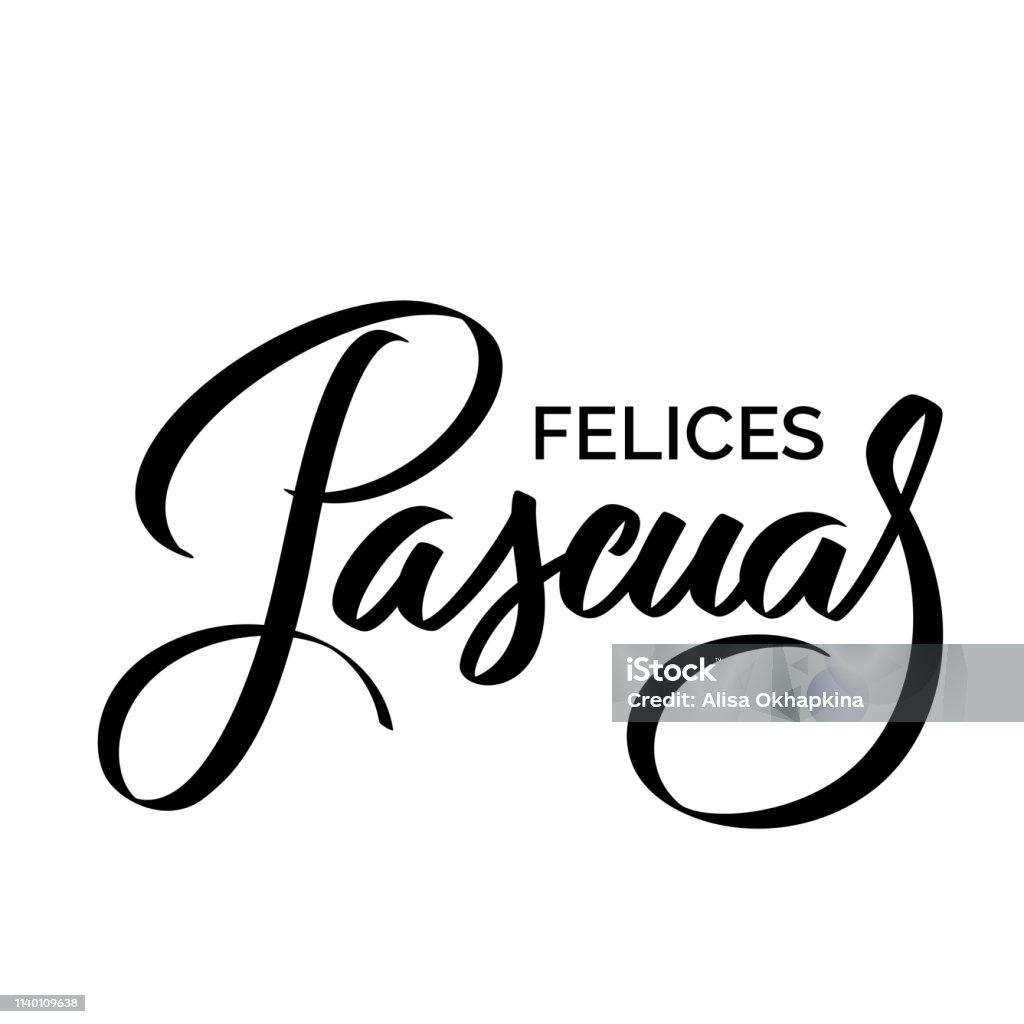Felices Pascuas Easter Greetings On Spanish Vector Typography