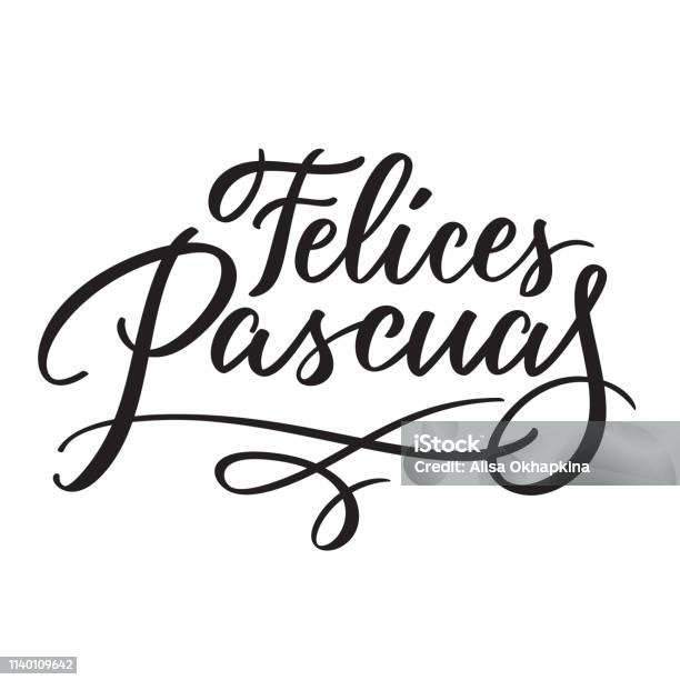 Felices Pascuas Easter Greetings On Spanish Vector Typography