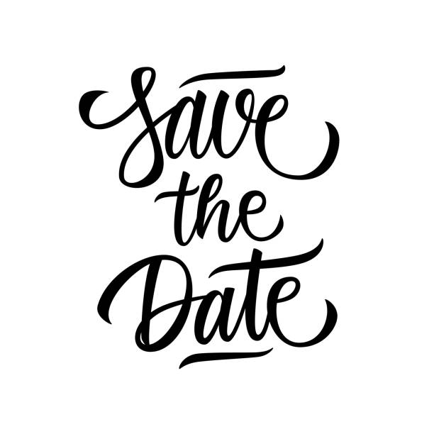 Save The Date Handwritten Inscription Creative Typography For Wedding Or  Love Card Design Stock Illustration - Download Image Now - Istock