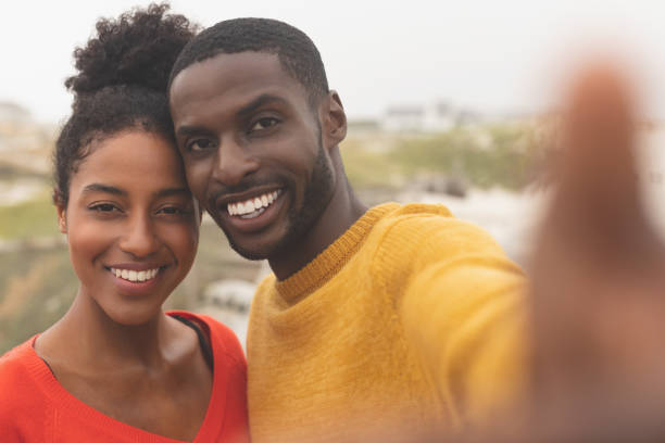 istock Romantic couple standing  near promenade 1140113677