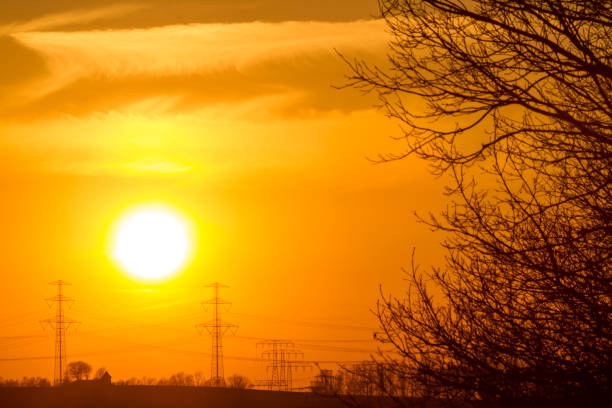 istock Strong Yellow Sunset Closeup 1140115235
