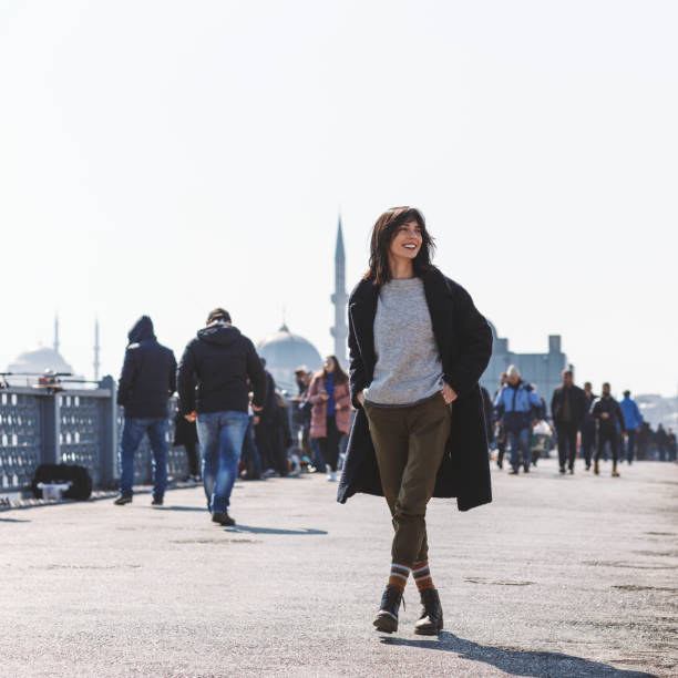 istock Traveler walking on the sidewalk 1140117632