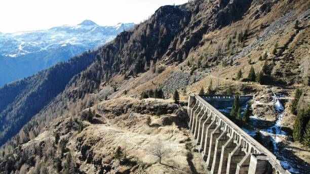 istock The Gleno Dam - aerial side view 1140117670