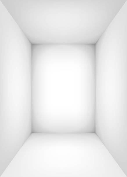 istock Empty white room. The inner space of the box. Vector design illustration. Mock up for you business project 1140118354