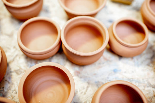 istock Clay pitchers at the pottery 1140118369