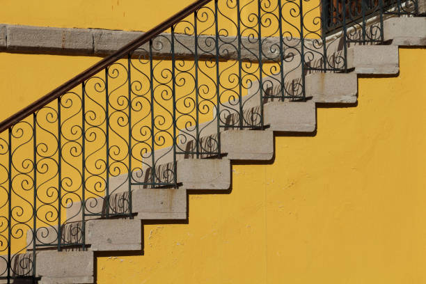 istock Stairs of a Yellow building 1140120658