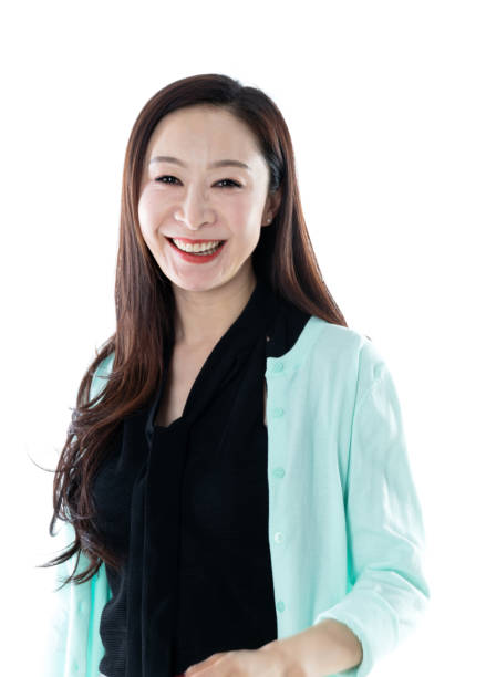 istock Smiling woman on white background 1140121976