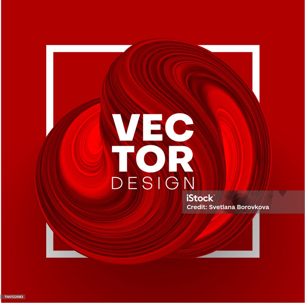 Creative Abstract Design Red Red Creative Background With Square Frame And Abstract Brushstroke ...