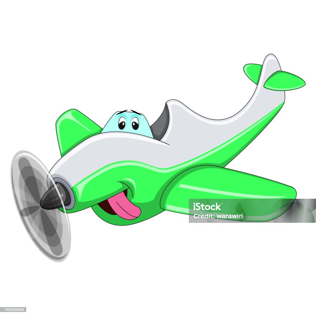 Avion Rigolo Dessin Animé Drôle Davion Vecteurs libres de droits et plus d'images ...