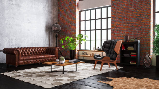 Industrial Style Loft Apartment Loft Apartment industrial style photos stock pictures, royalty-free photos & images