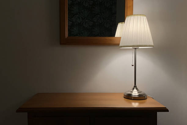 istock table lamp with lampshade on a wooden table 1140125018