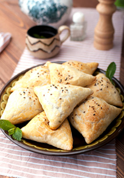 istock Uzbek samsa with greens 1140127121