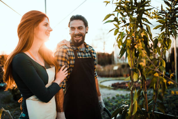 istock Couple at botanic garden 1140128574