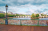 The bridge of arts on the Seine in Paris.