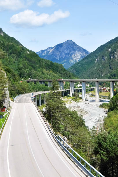istock Highway in italian mountains near Pontebba. 1140132430