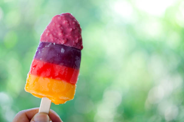 istock Colorful popsicles with fresh fruits. Summer refreshing ice cream 1140133270