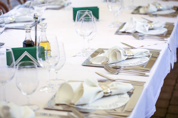 istock Elegant decoration on a wedding table, selective focus 1140133922