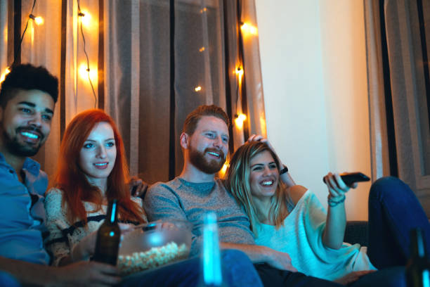 istock Their favorite tv show is on! 1140134190