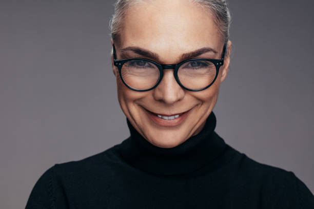 istock Positive senior woman with eyeglasses 1140135540