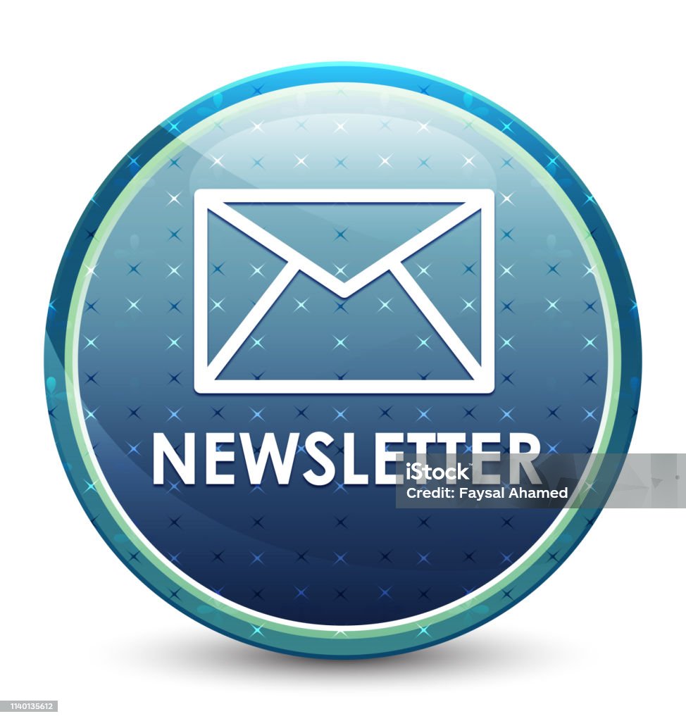 Read Newsletter Button Newsletter Shiny Sky Blue Round Button Stock Illustration - Download ...