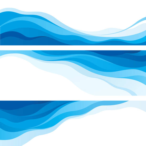 волны - backgrounds abstract blue swirl stock illustrations